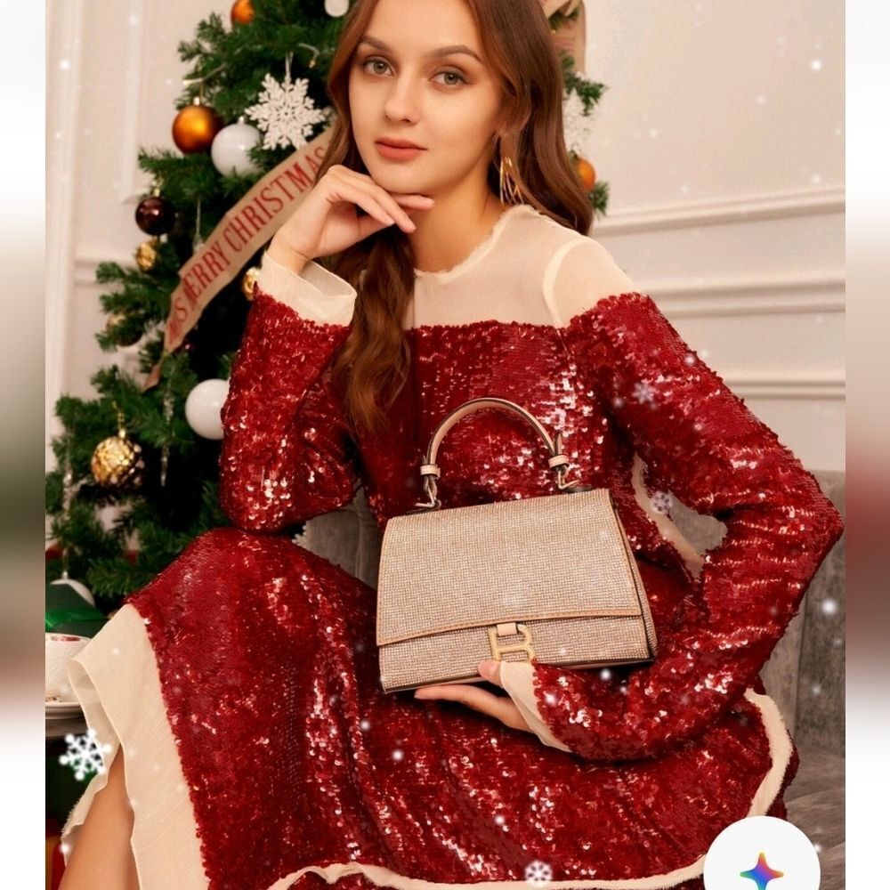 LIMITED EDITION- BLOGGER'S FAVE! SEQUIN CHIFFON DRESS ZW COLLECTION